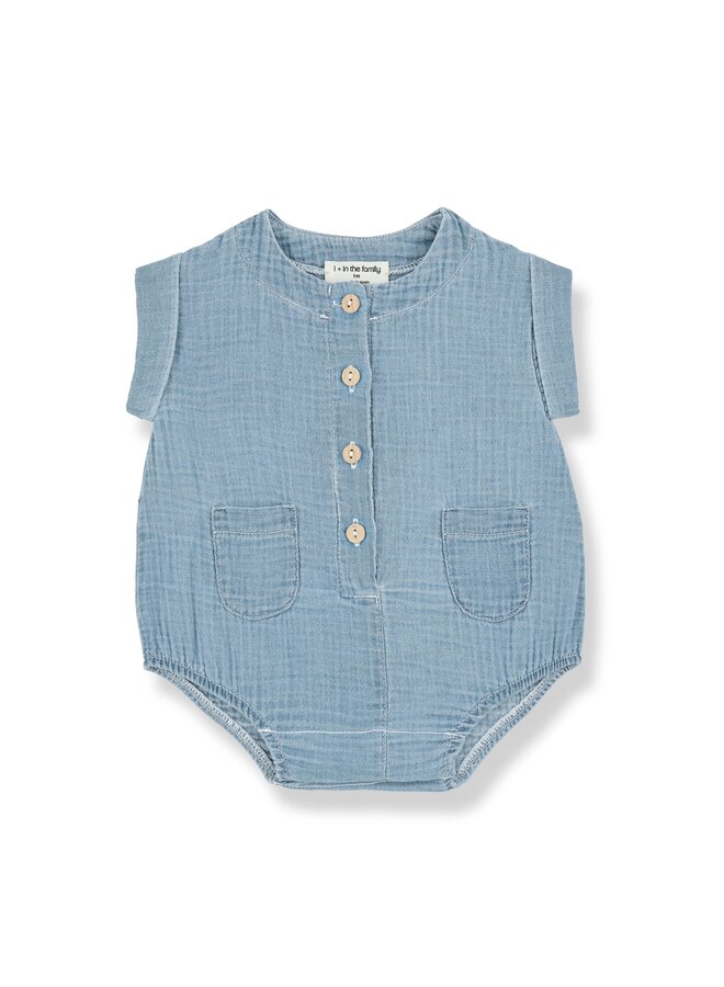 1+ in the family - Carlo romper - Denim
