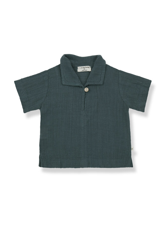 1+ in the family - Benet s.sleeve shirt - Petroleum