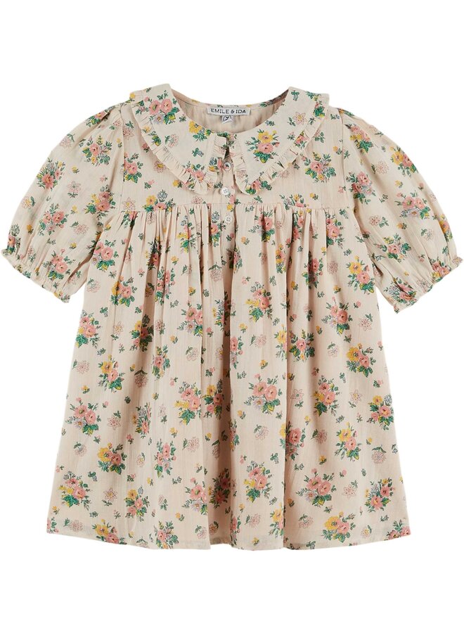Emile & Ida - Robe ample - Printemps rose