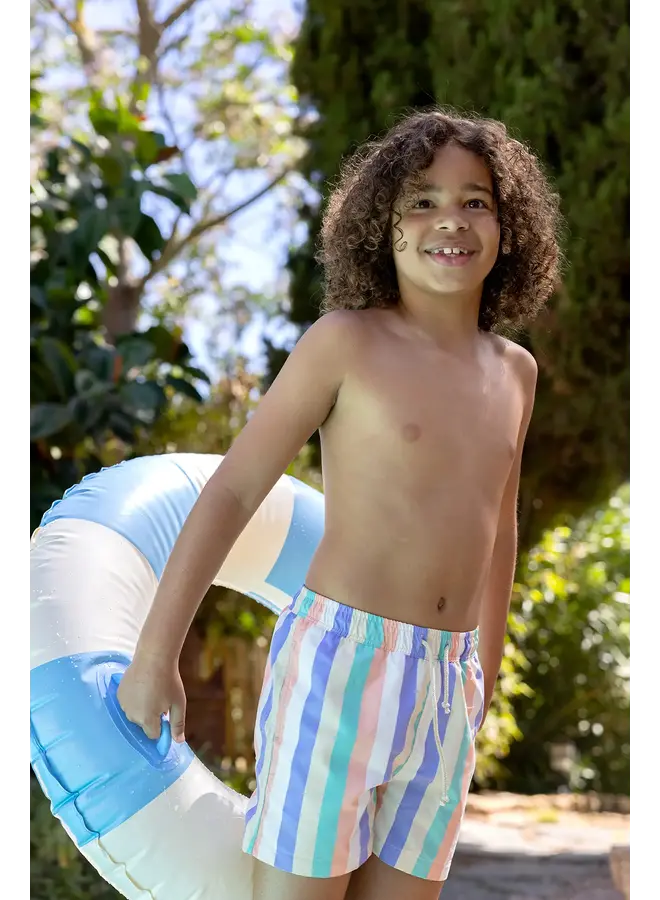 Sproet & Sprout - Swim shorts multi colour stripes - Nectarine