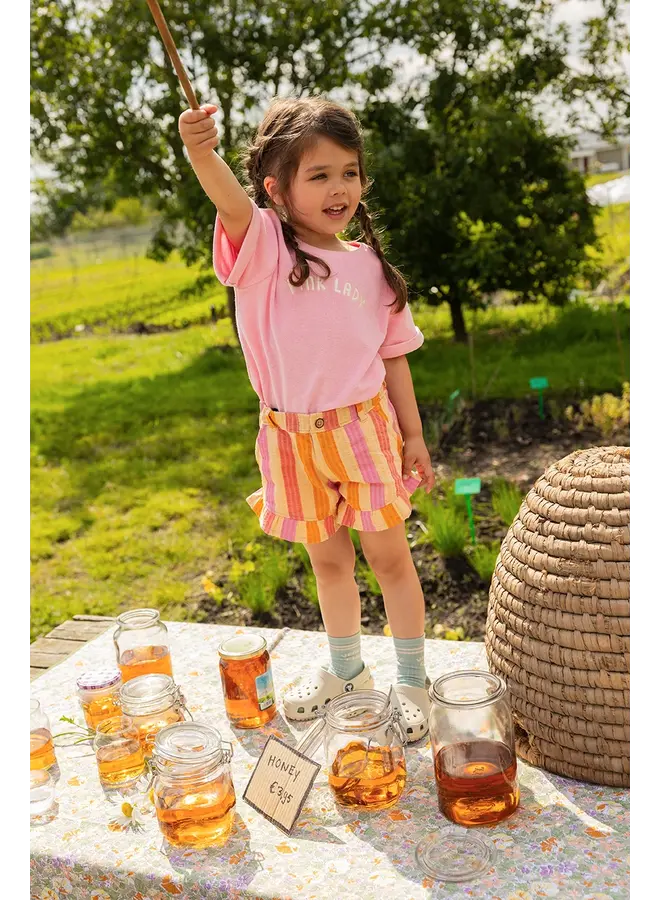 Sproet & Sprout - Ruffle shorts stripes - Nectarine