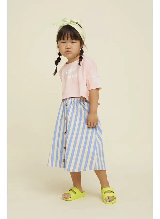 Sproet & Sprout - Midi skirt stripes - Sesame