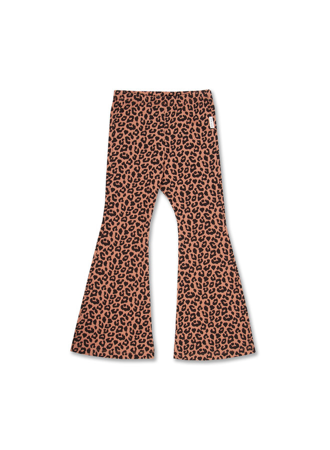 Bowie flared pants - Wild leopard AOP