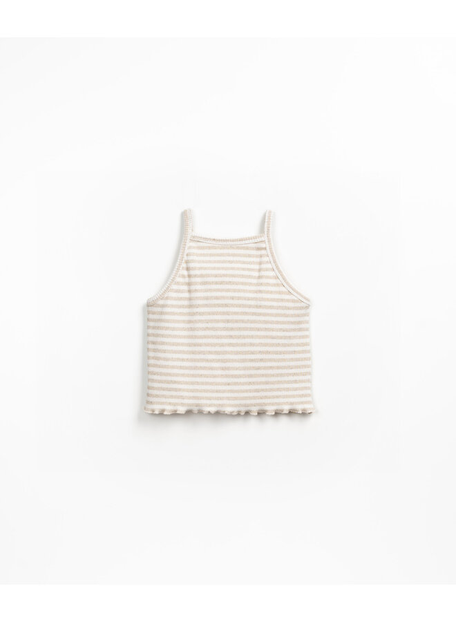 Play Up - KIDS - Striped rib top - Grés