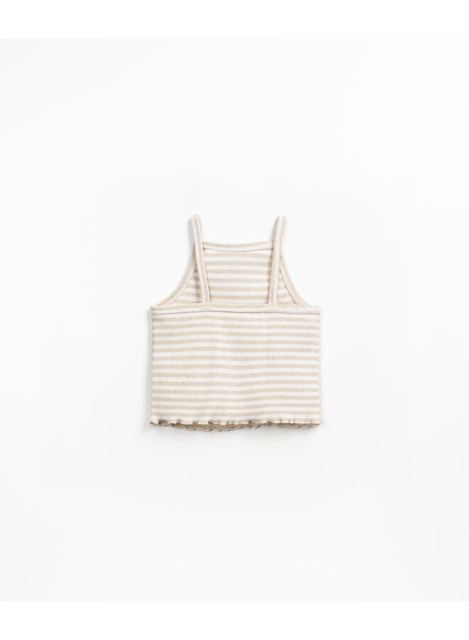 Play Up - KIDS - Striped rib top - Grés