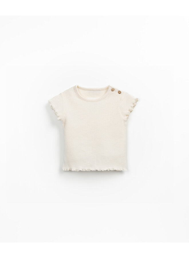 Play Up - MINI - Flamé rib t-shirt PA02  - Grés