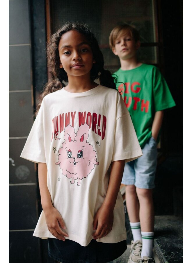 Call me Frankie - Bunny world t-shirt - Off white