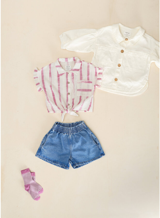 Play Up - KIDS - Printed woven tunic - Grés risca rosa