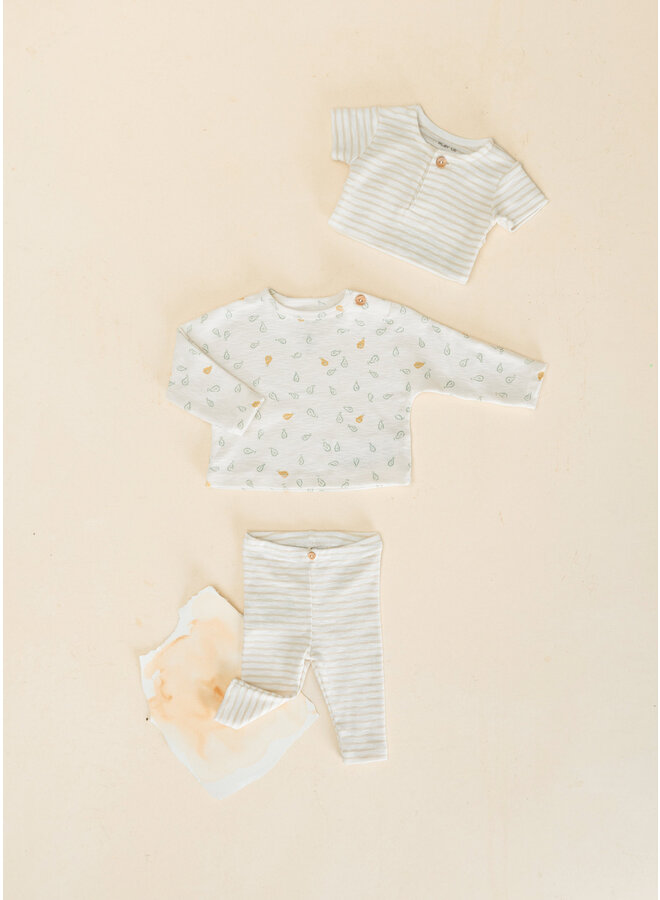 Play Up - BABY - Striped rib leggings - Pottery