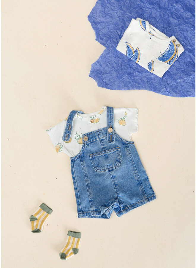 Play Up - MINI - Denim dungaree PA01 - Denim