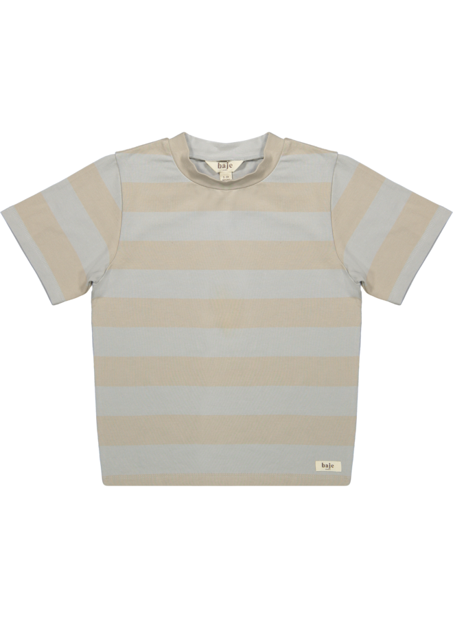 Baje Studio - Covas shortsleeve - Taupe clay stripe