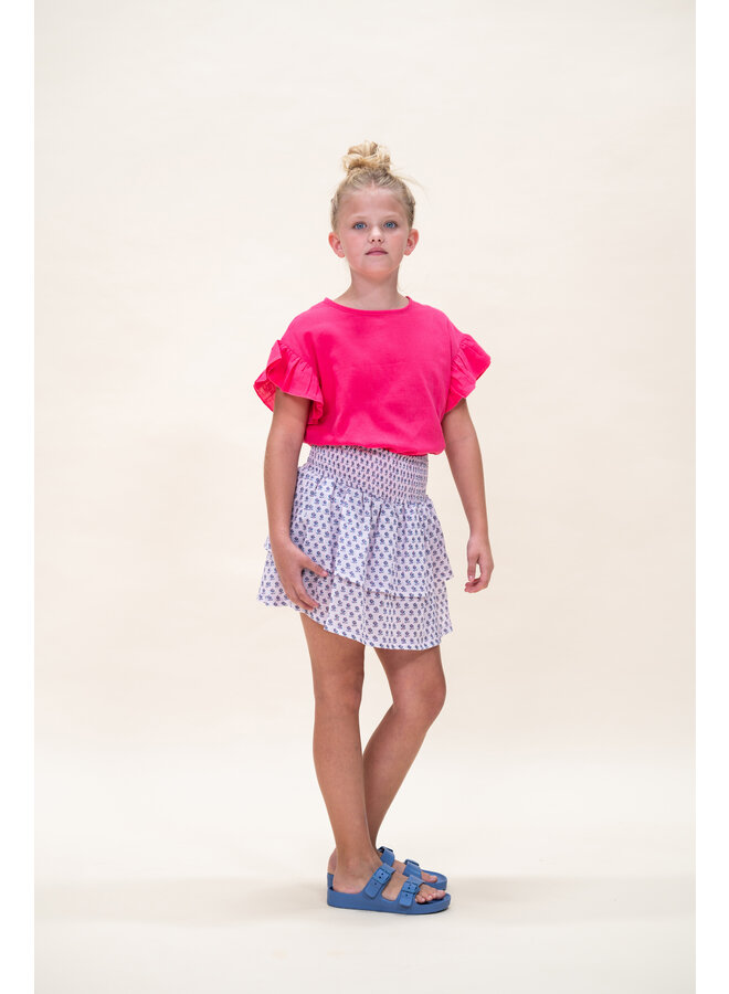Petit Blush - Loua frill blouse - Party punch