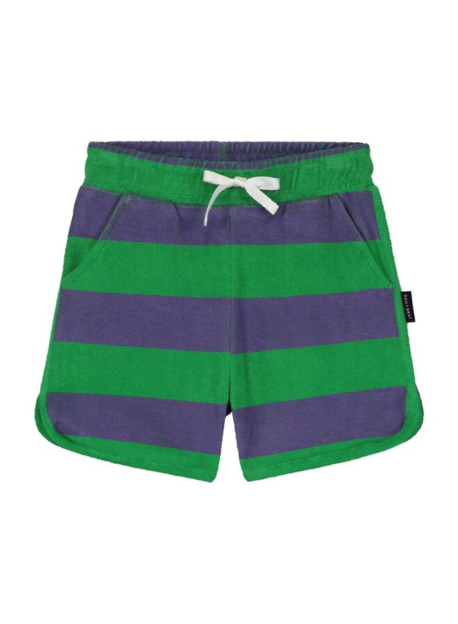 Daily Brat - Striped towel shorts - Pulling green