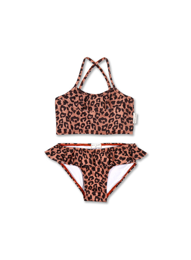 Ruffle bikini – Wild leopard AOP