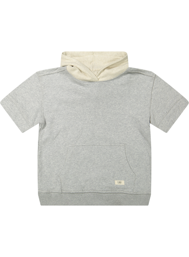 Labo de Colores - Paz sweater shortsleeve - Grey melee light