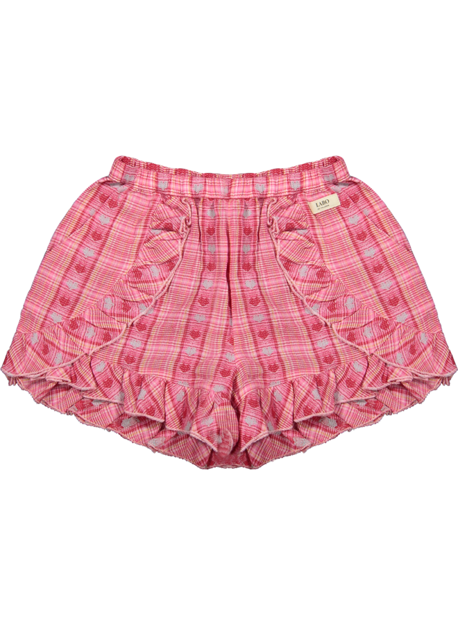 Labo de Colores - Lace shorts - Red AOP