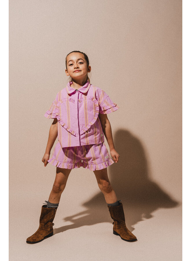 Labo de Colores - Santel blouse shortsleeve - Pink mulberry multi