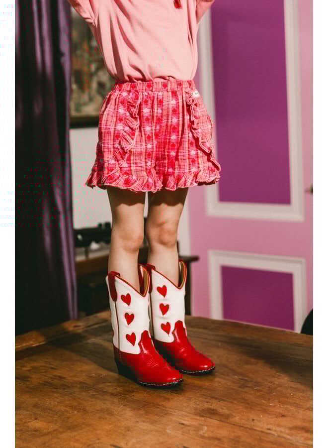 Labo de Colores - Lace shorts - Red AOP
