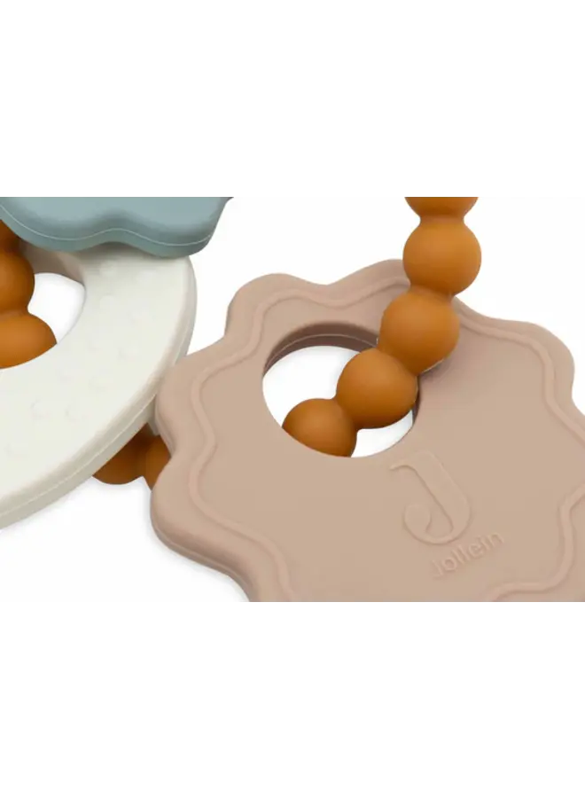 Jollein - Siliconen bijtring sleutelbos – Lovely birds