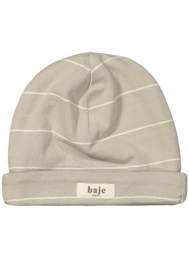 Baje Studio - Yuca hat - Taupe clay stripe