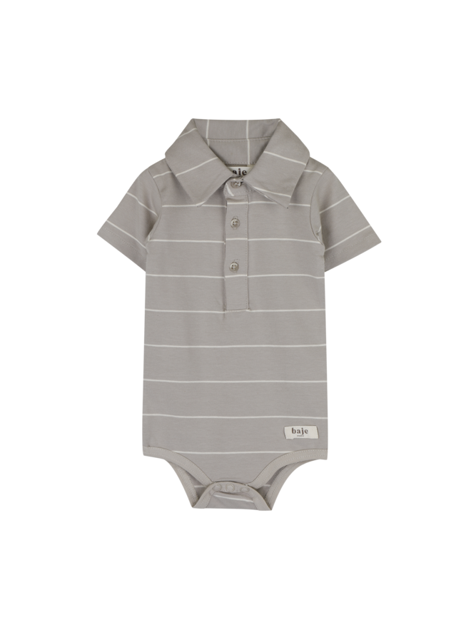 Baje Studio - Meco bodysuit - Taupe clay stripe
