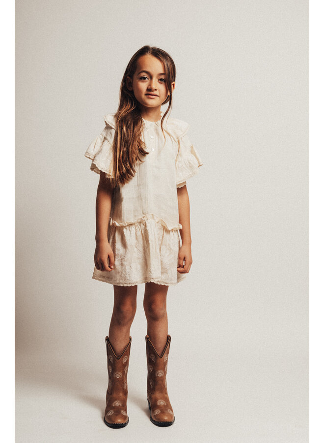 Baje Studio - Nova dress - Off-white AOP
