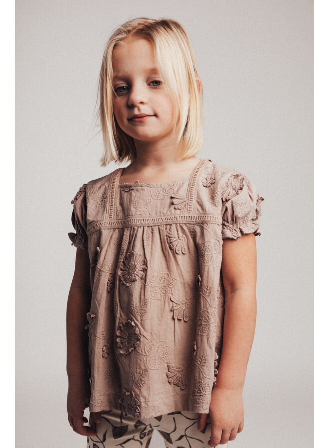 Baje Studio - Feja blouse shortsleeve - Rose mauve