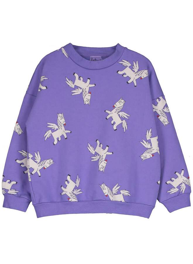 Sweatshirt pegasus all over - Violet
