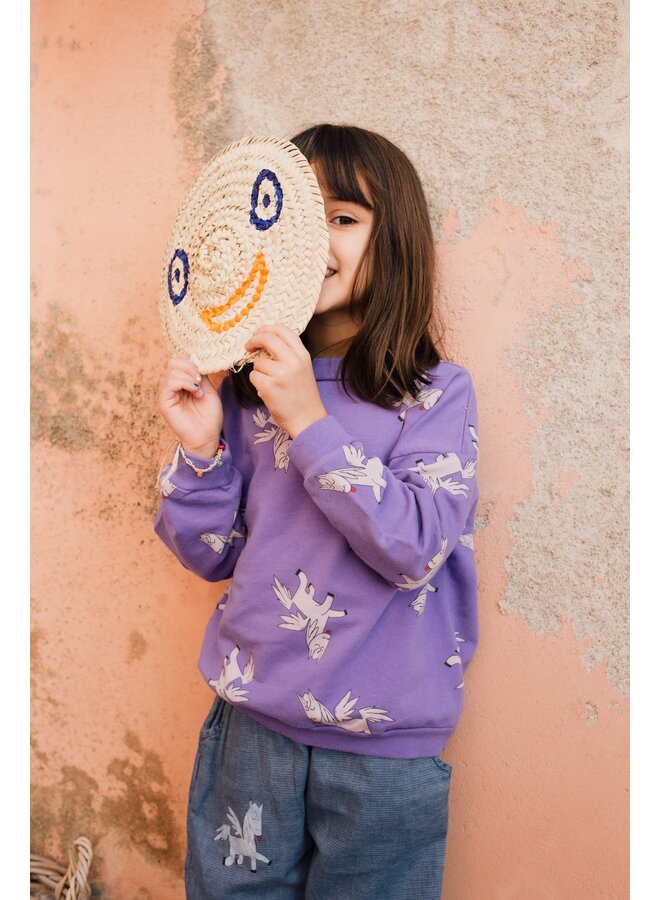 Lötiekids - Sweatshirt pegasus all over - Violet