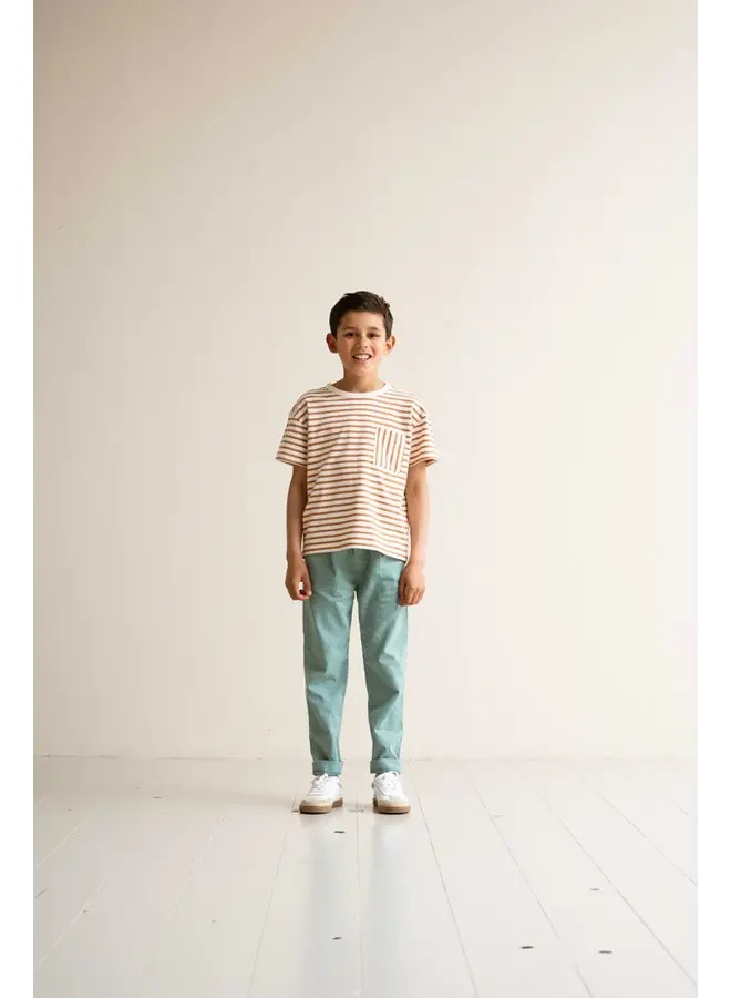 House of Jamie - Oversized pocket tee - Canyon small stripes