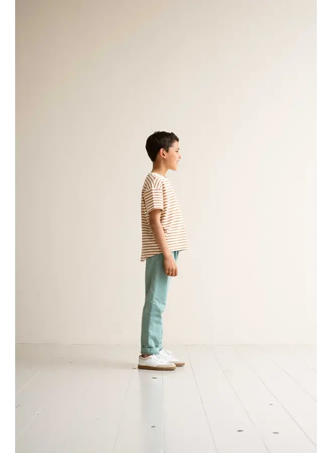 House of Jamie - Oversized pocket tee - Canyon small stripes