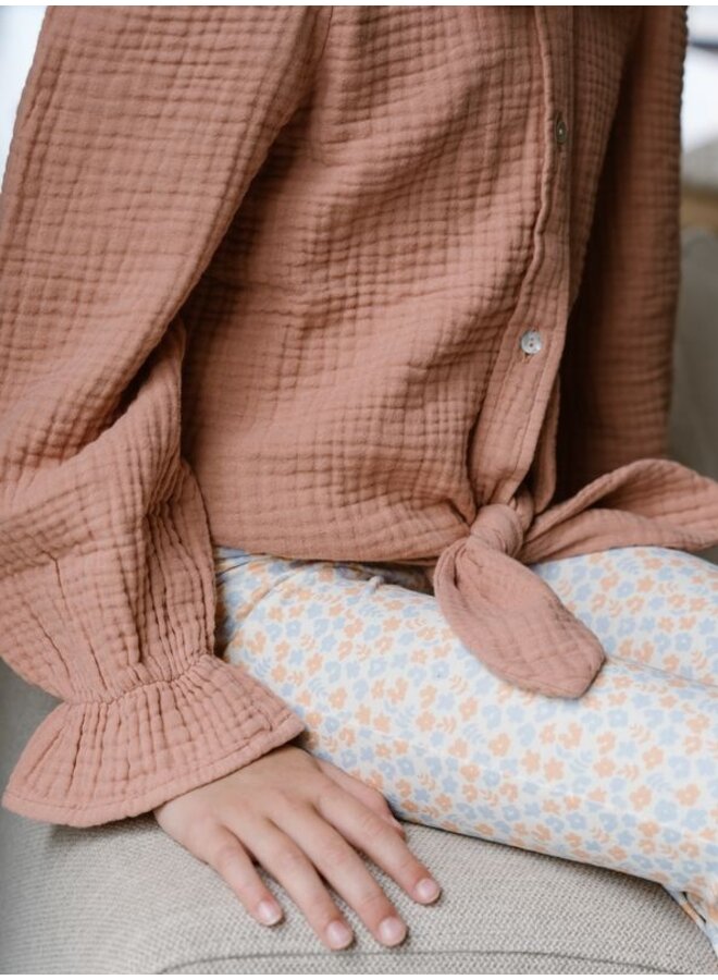 Navy Natural - Faye blouse - Cork