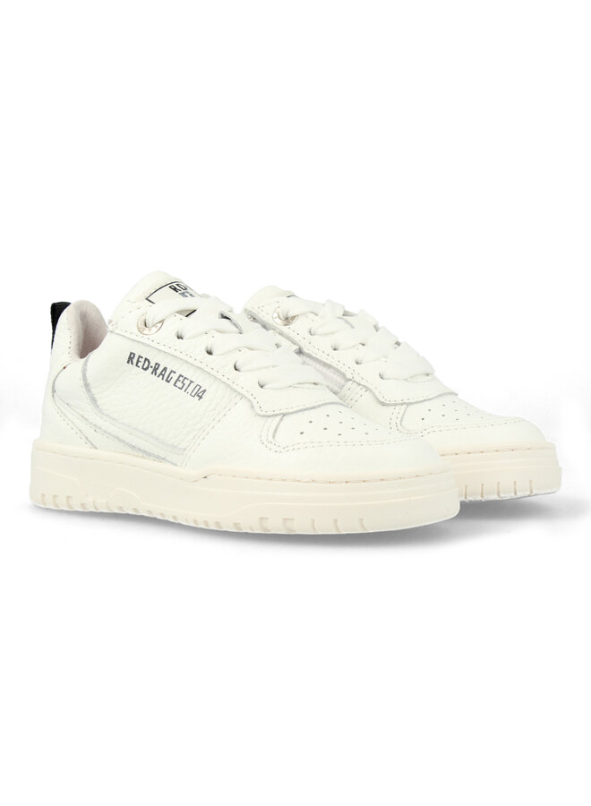 Red Rag - Boys low cut sneaker laces - White