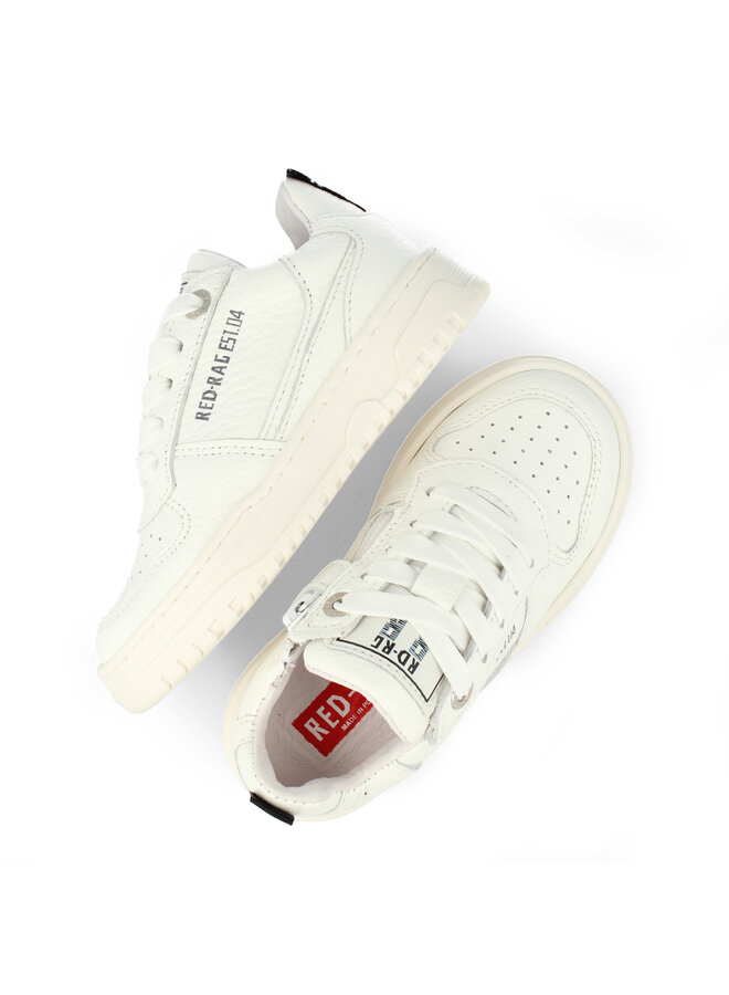 Red Rag - Boys low cut sneaker laces - White