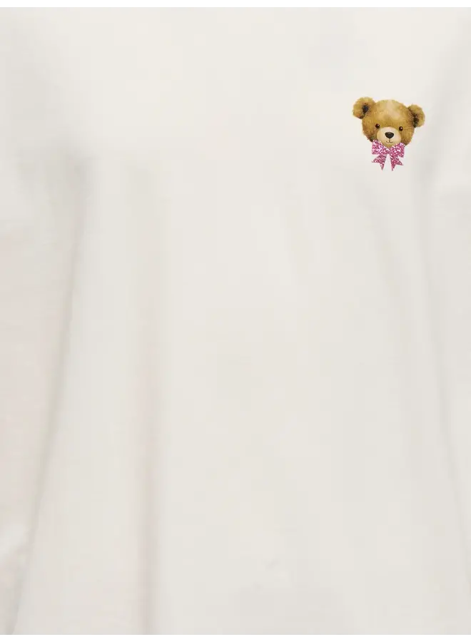 Kids Only - Rosita oversize tee – Teddy pink glitter
