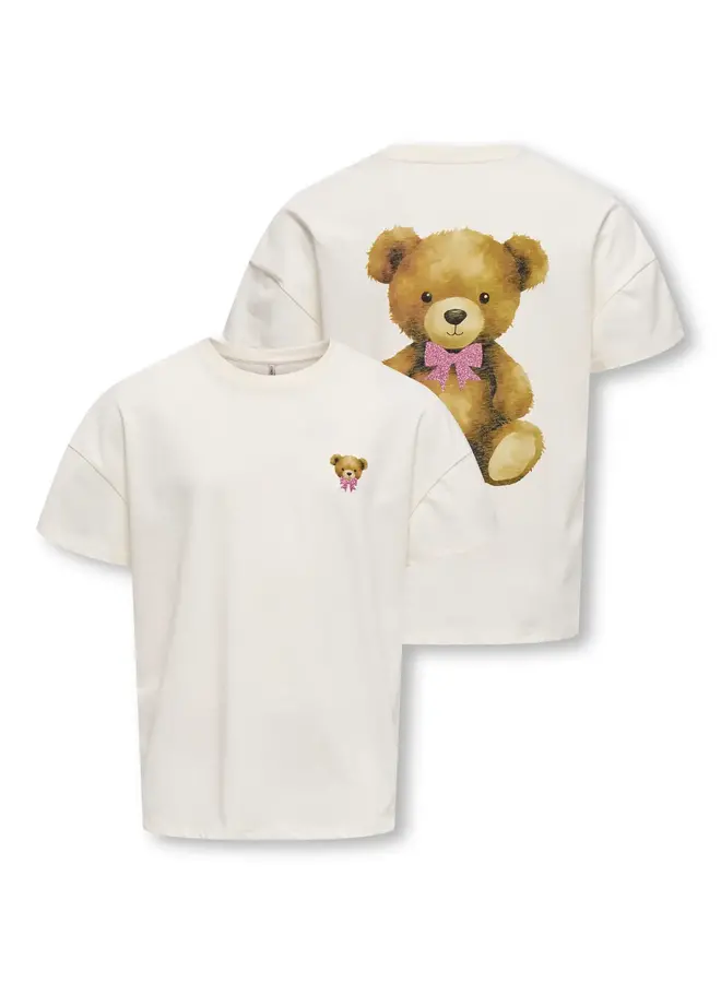 Kids Only - Rosita oversize tee – Teddy pink glitter