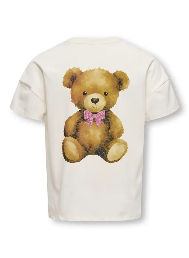 Kids Only - Rosita oversize tee – Teddy pink glitter
