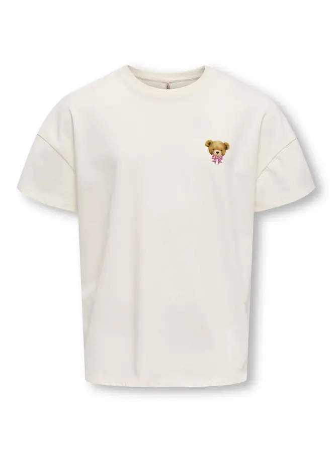 Kids Only - Rosita oversize tee – Teddy pink glitter