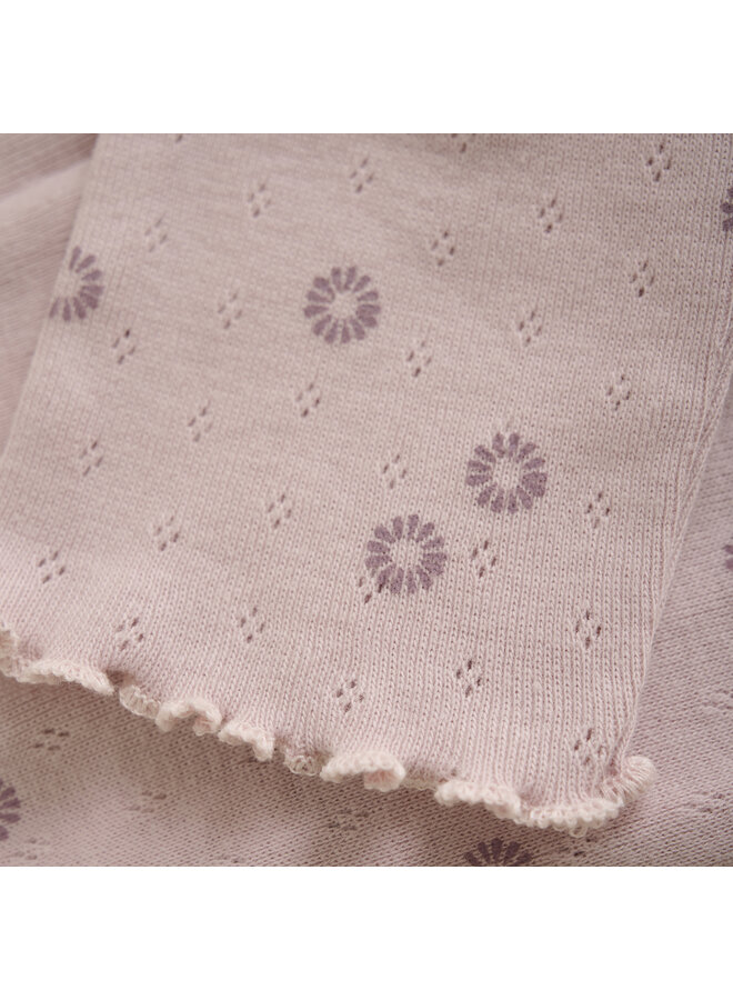 Daily7 - BABY - Leggings flower pointelle - Burnished lilac