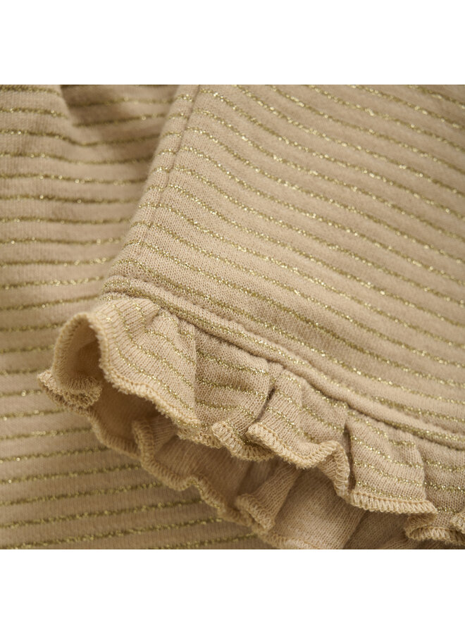 Daily7 - BABY - Shorts glitter striped - Latte sand