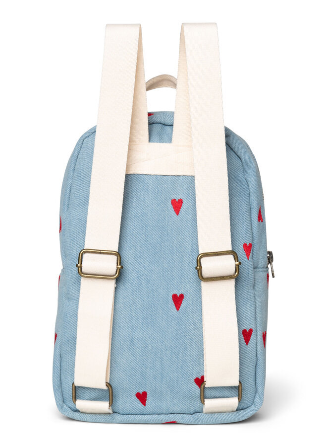 Studio Noos - Denim hearts mini backpack