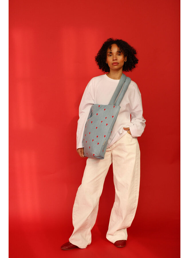 Studio Noos - Denim hearts mom bag