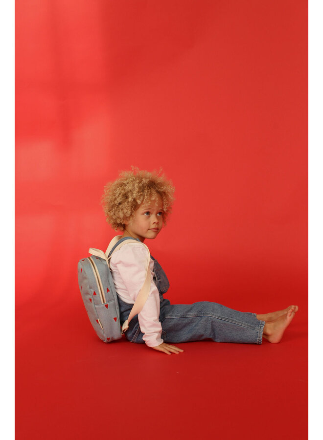 Studio Noos - Denim hearts mini backpack