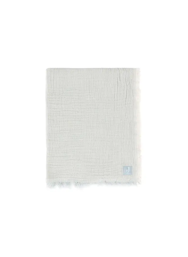 Jollein - Deken fringe stripe – Sea green/Ivory
