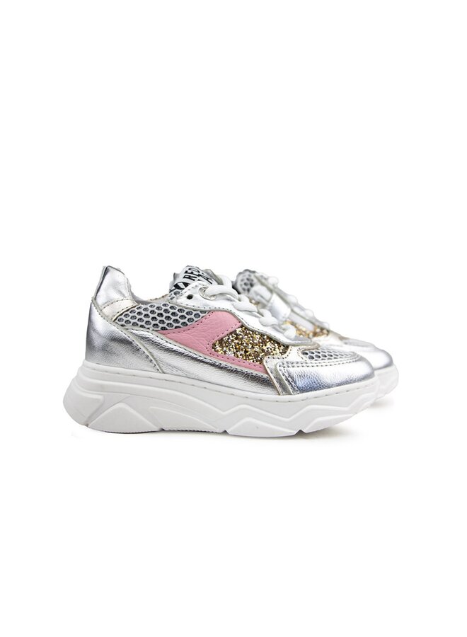 Red Rag - Girls low cut sneaker laces - Silver