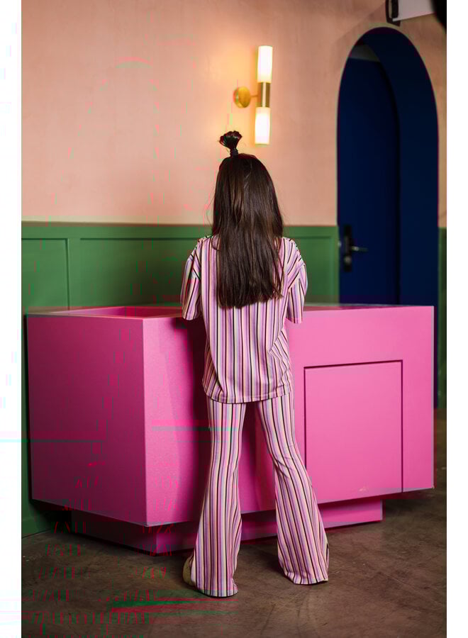Salty Stitch - Salty stripes flared legging