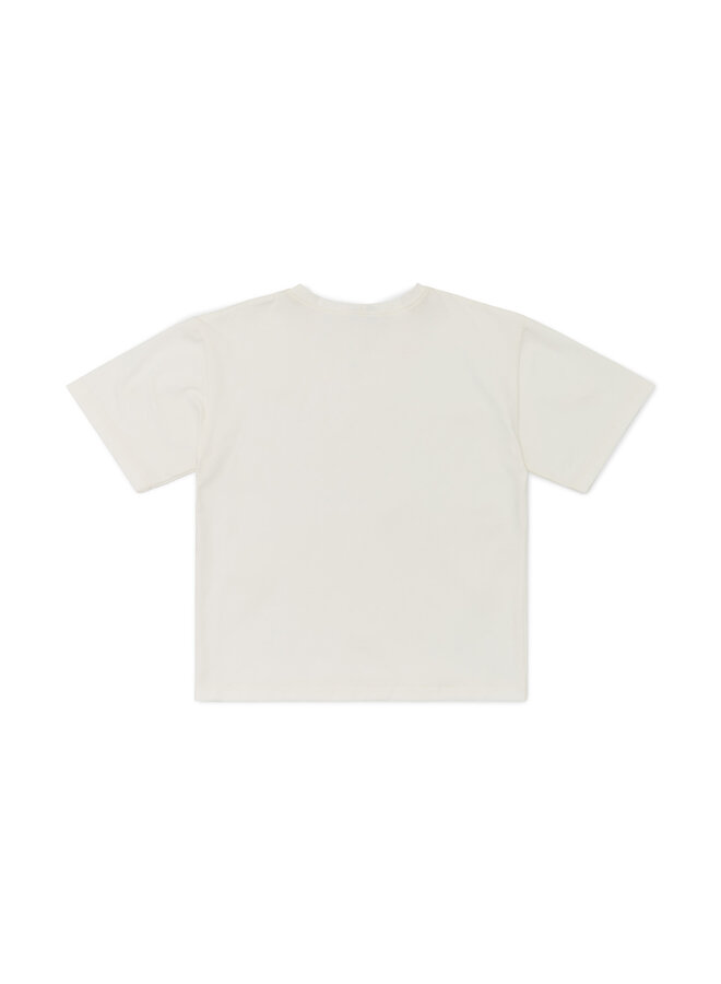 Salty Stitch - Salty strikjes tee – White/yellow