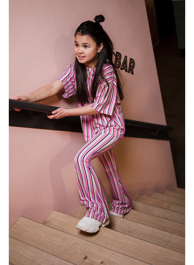 Salty Stitch - Salty stripes flared legging