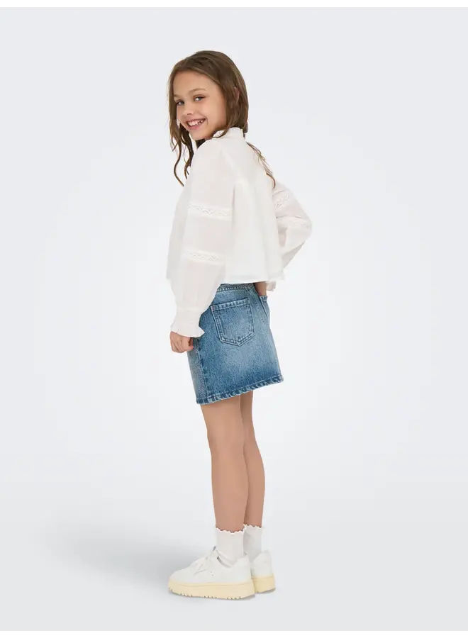 Kids Only - Stella rhinestone short skirt denim – Light blue