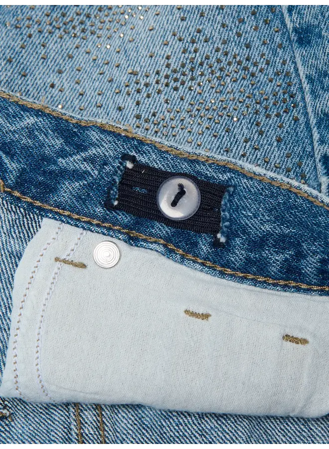 Kids Only - Stella rhinestone short skirt denim – Light blue